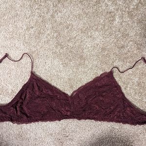 Maroon bralette, size large.
